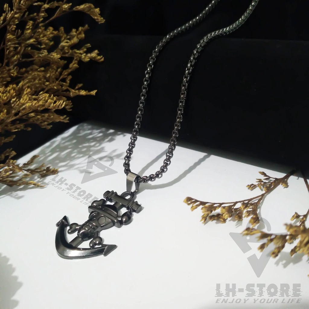 Kalung Titanium Set One Piece Gold Terbaru Keren Anti Karat