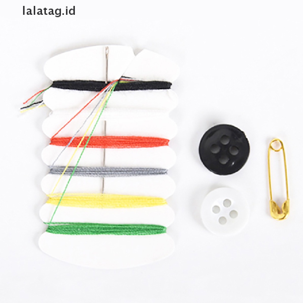 [lalatag] Kit Jahit Mini Portable Benang Tombol Pin Set Travel Household Tools Kit [ID]