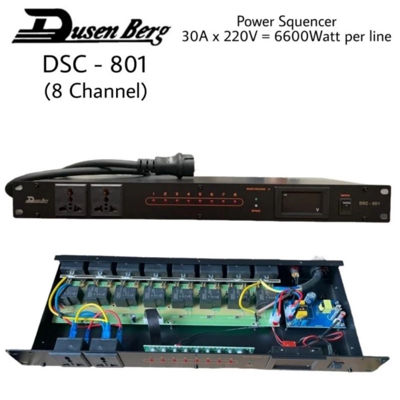 Power Squencer 8 Channel DUSENBERG DSC 801 Garansi 2 Tahun SNI Original