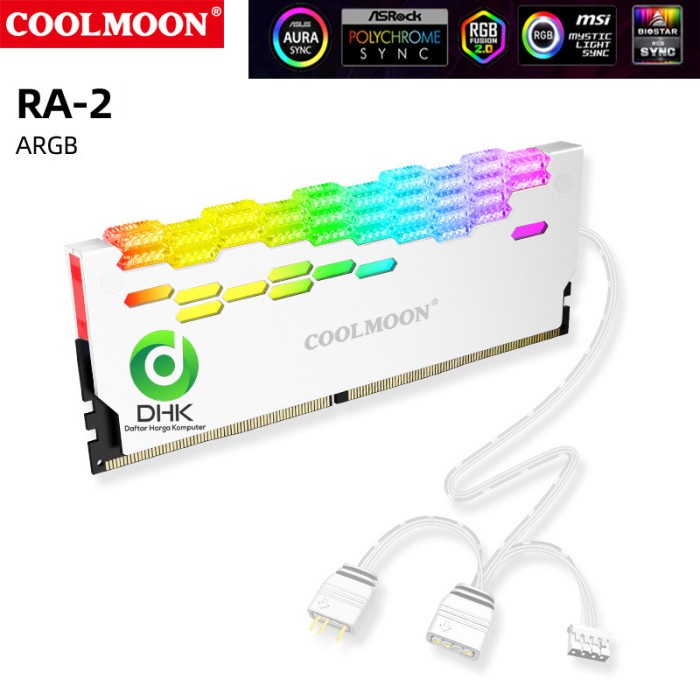 Cooler Coolmoon Heatsink Memory Argb Rgb Sync Pendingin Memory