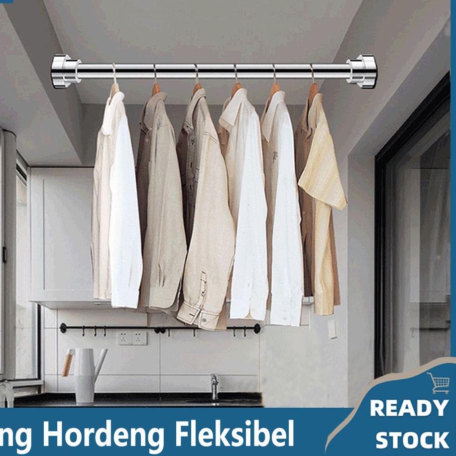 ℮ Tiang Gorden Fleksibel Tiang Jemuran Tiang Hanger Multifungsi Gantungan Jemuran ➫