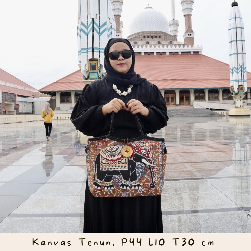 (BEBAS ONGKIR) Tas Bahu MURAH Tote Kanvas Simple Portable Motif karakter lucu Kartun untuk Belanja