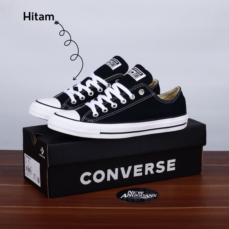 Sepatu Alstar pendek Hitam Putih Sepatu Sekolah Anak SD SMP SMA Sepatu Anak Cewek Sepatu Kuliah Pria.-HITAM
