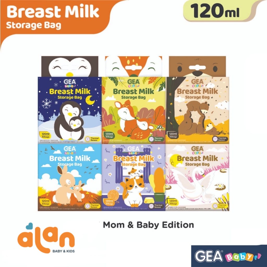 Gea Baby 120ml Breast Milk Storage Bag - Mom &amp; Baby Edition / Kantong ASI