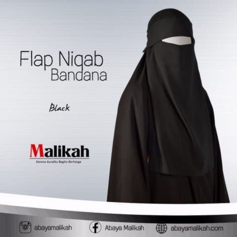 Abaya Malikah Cadar Bandana Flap Niqab Square