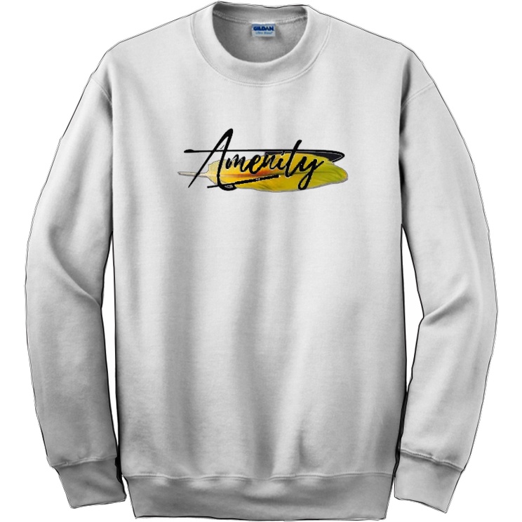 crewneck sweater pria kekinian motif ARMENITY termurah /bahan fleece lembut dan tebal