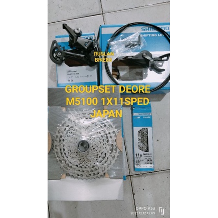 Groupset Deore M5100 11s 11-51T.   Shimano Deore driveterian  11 sped M5100