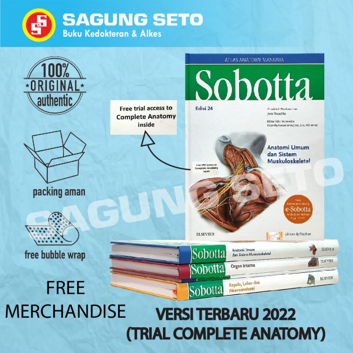 SOBOTTA ATLAS ANATOMI MANUSIA 4 VOL-SET EDISI 24 BAHASA INDONESIA