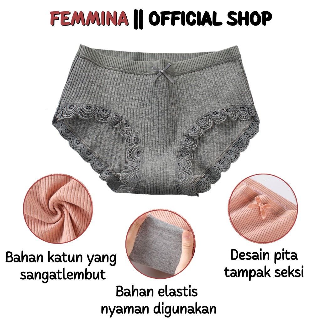 CD Imut Fashion Undies Celana Dalam Wanita High Quality Katun Import CD sexy COD FEMMINA DC038