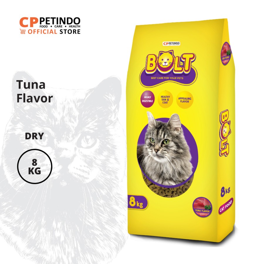 GRAB/GO-JEK Makanan Kucing Bolt Donat Tuna Flavour Kemasan 8KG