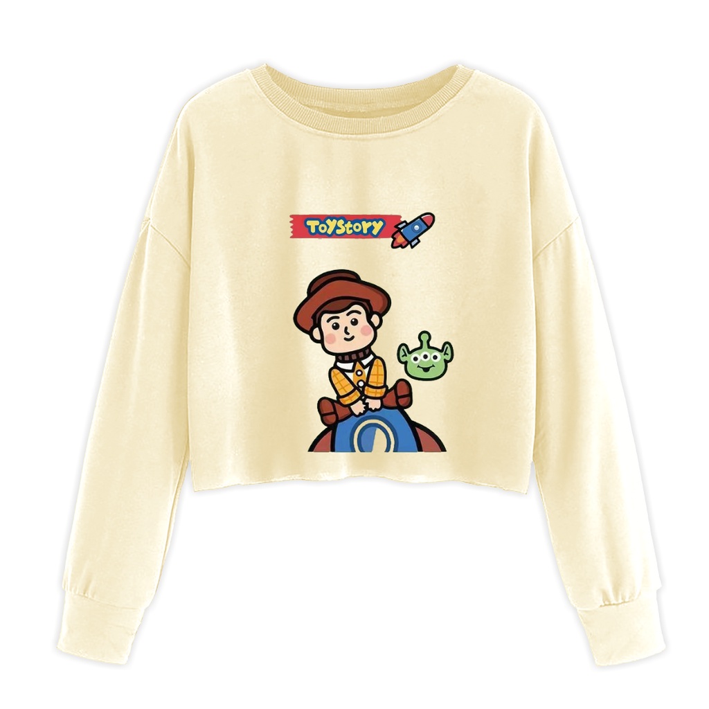 ALIEN TOY STORY SWEATER CROP WANITA GAWA