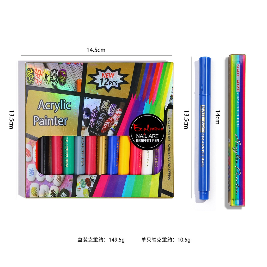 MSY PEN WRITTING GEL POLISH PEN/ PENA TULIS KUTEK KUKU NAILART DRAWING/PEN NAIL ART 3.5GR