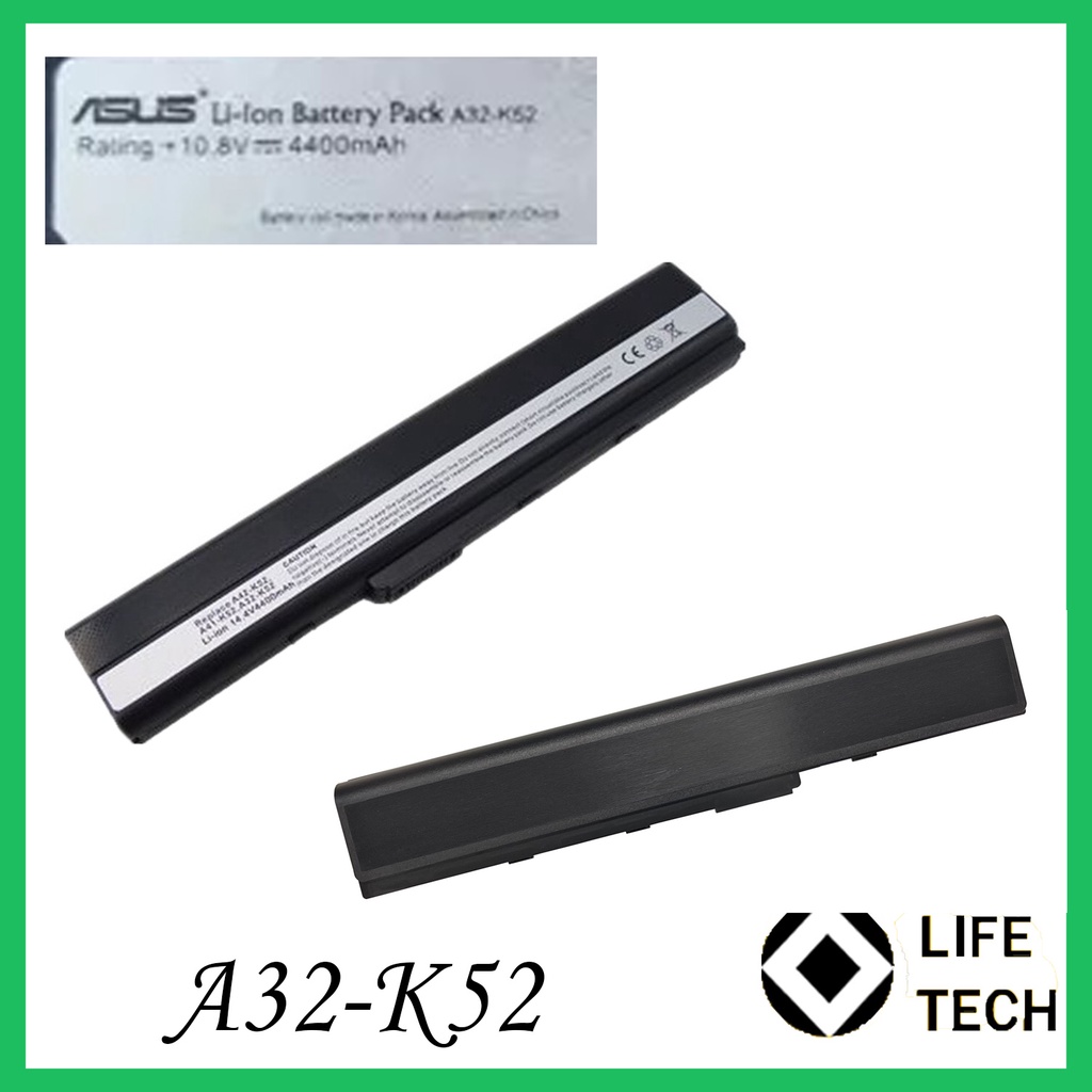 Battery Baterai Laptop Notebook ASUS A42 K42 K52 X52 K62 A31-B53 A31-K52 A32-K52 A41-K52 A42-K52 A52 A52J K42F K42JB A42 A42D P42 P42F SERIES