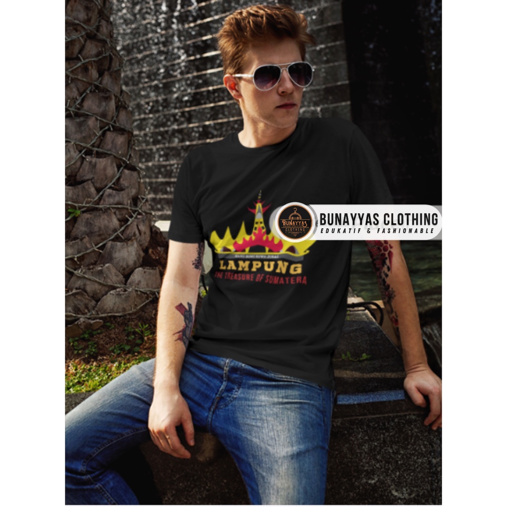 Kaos Lampung Special Edition Warna Hitam & Putih Size S M L XL | Tabik Pun Lampung The Treasure Of S