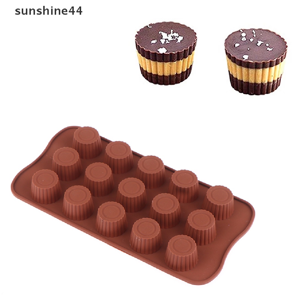 Sunshine Cetakan Silikon Rongga 15cetakan Coklat Alat Dekorag Kue Aksesoris Dapur.