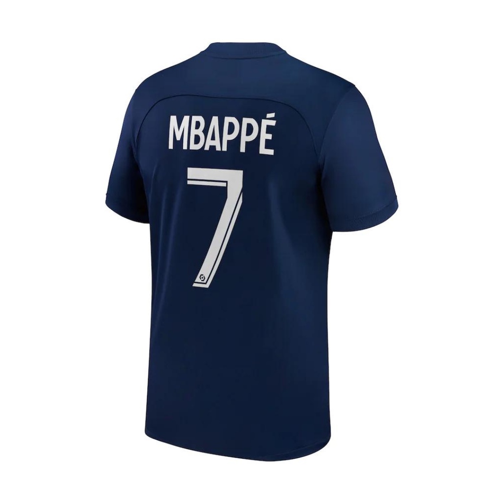 Kaos sepak bola pria jersey football klub baju atasan dewasa t-shirt seragam outfit club olahraga kostum futsal pakaian sports apparel psg mbappe navy