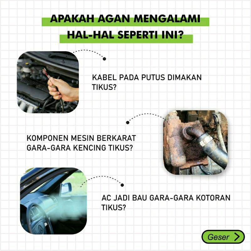 Hitrat Rat Repellent Cairan Pengusir Tikus Ampuh dan Aman Anti Tikus Khusus Mobil dan Rumah Anti Rat Semprot Spray Penangkal Tikus