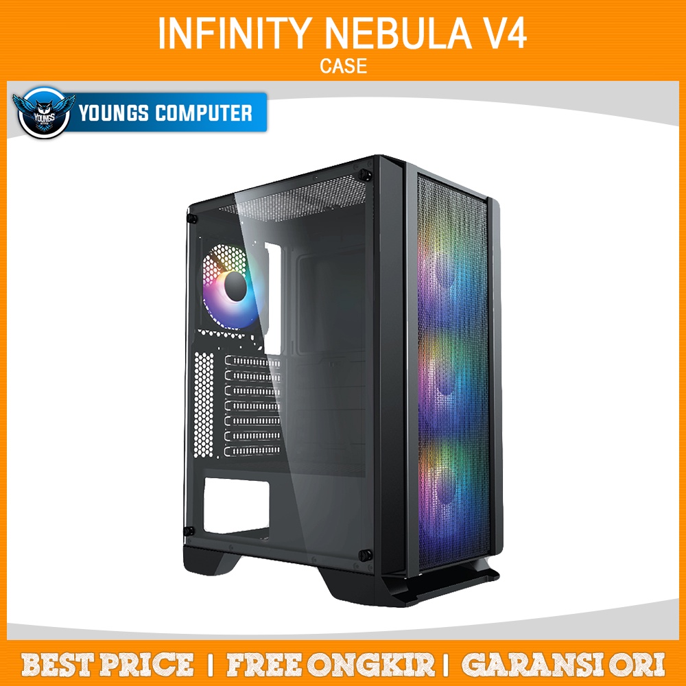 Casing Infinity Nebula V4 Tempered Glass - ATX mATX Gaming Case