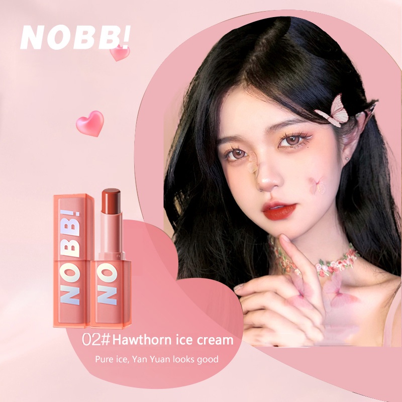 [BPOM][100%ORIGINAL] NOBB！Pink Light Sweet Lipstick Matte Square Tube Lip Cream N23501