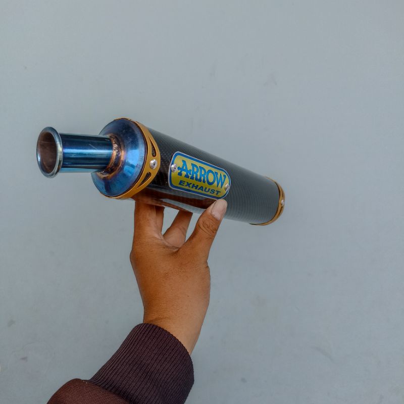 Knalpot ARROW silincer only 2 tak Ninja 150 rr r ss Fiz R satria hiu Rx king
