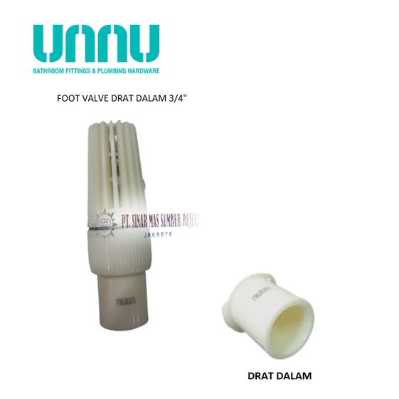 Foot Valve Drat Dlm 3/4&quot; Merk UNNU