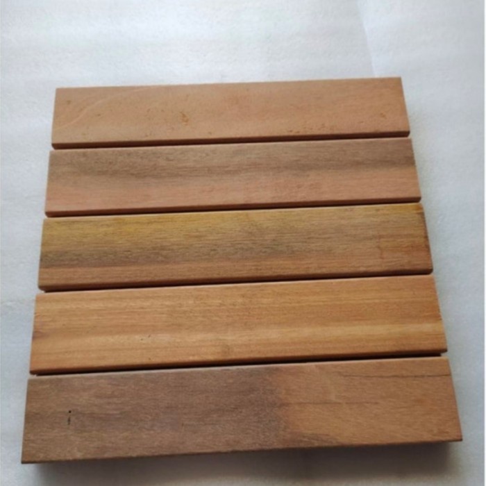 Lantai Decking Tile Kayu Bengkirai / Lantai Kayu Taman / Lantai Outdoor