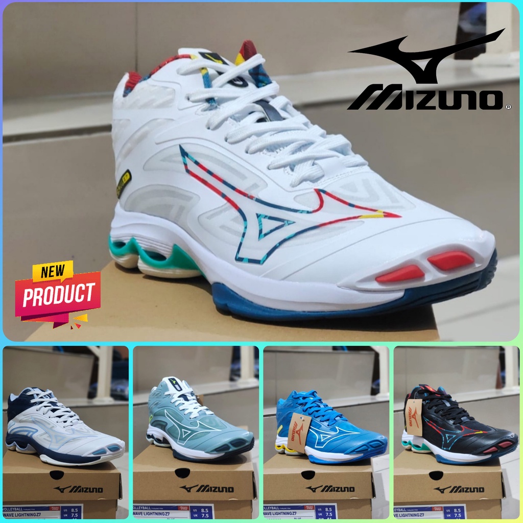 Sepatu Volly Mizuno Wlz 7 Mid Terbaru Sepatu Voly Wlz 7 Mid Super Premium Impor Terbaru Sepatu badmi