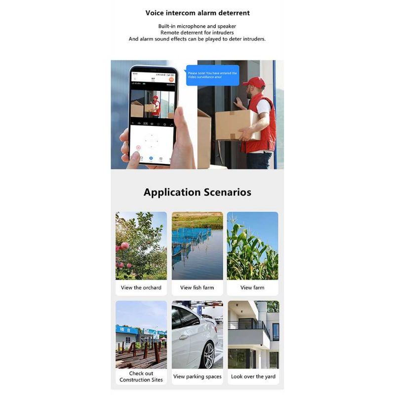 Xiaovv Kamera CCTV Solar Panel WiFi PTZ Smart Camera 1080P - XVV-1120S-P6 Pro