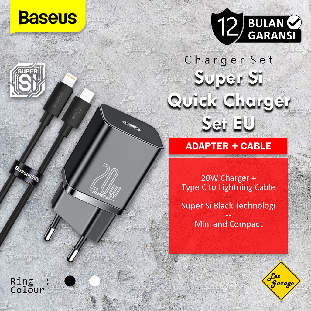Charger Fast Charging PD 20W Baseus + Kabel Lightning