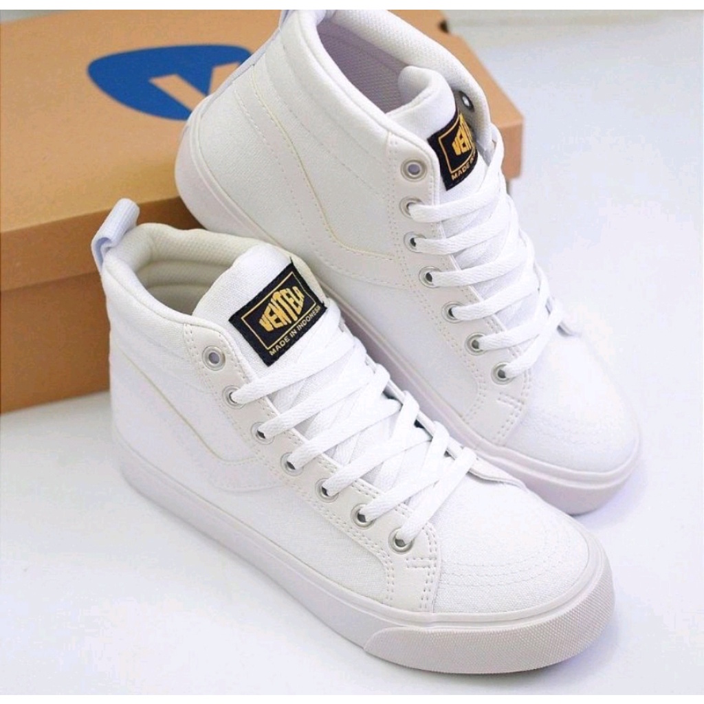 Ventela Republic High White - Sepatu Ventela Original 100% - Sepatu Pria dan Wanita