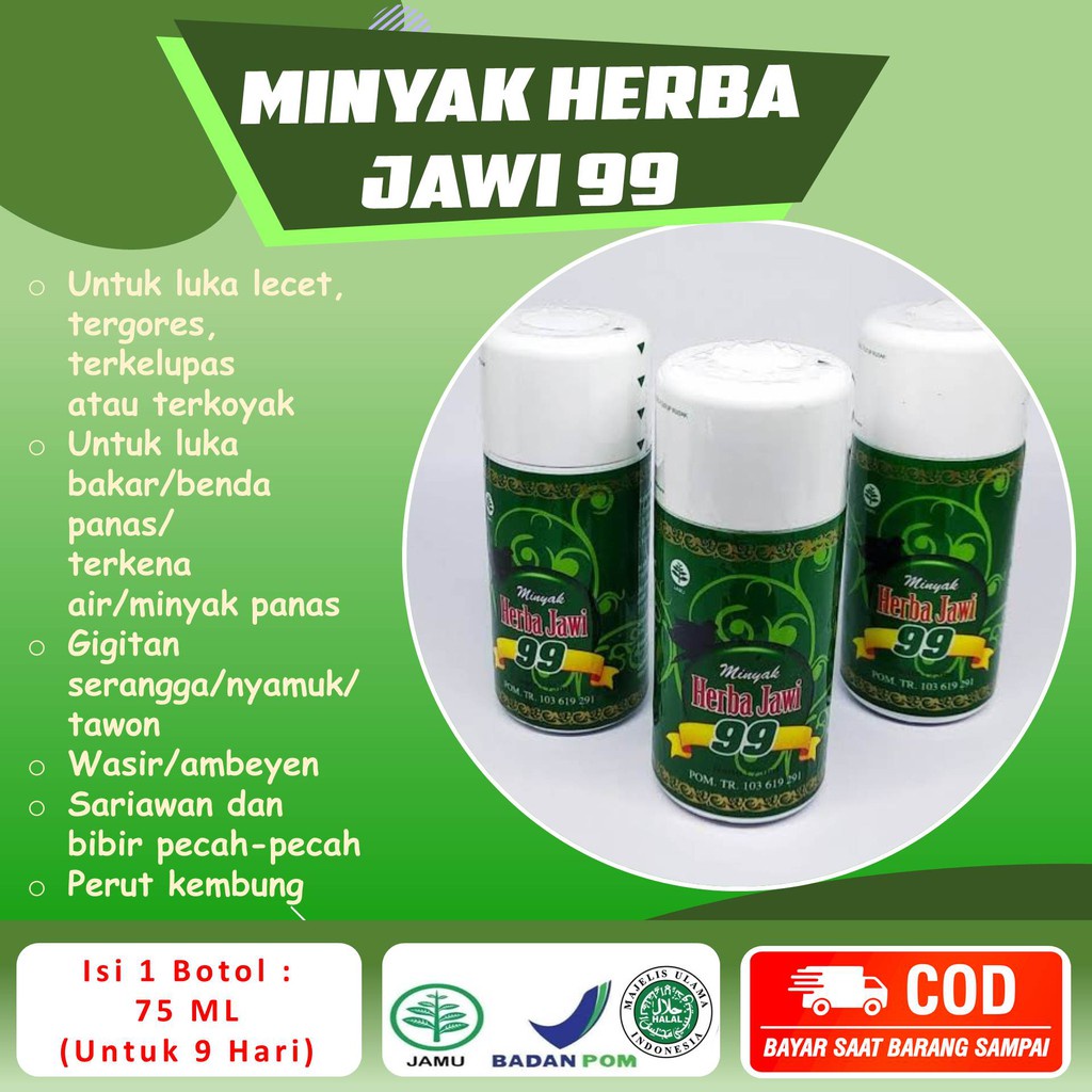 Minyak Herbal Jawi 99 - Berkhasiat MINYAK HERBA JAWI 99 Minyak but but