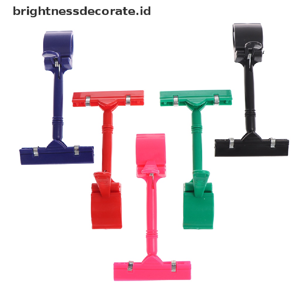 [Birth] Klip Display Iklan Price Card Tag Stand Label Rak Supermarket Sign Holder [ID]