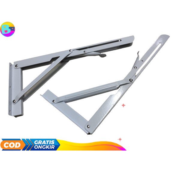 Siku Rak Lipat Folding Bracket Engsel Meja TV 8 10 12 14 16 18 20 inch B82 Siku Rak Lipat / Bracket 