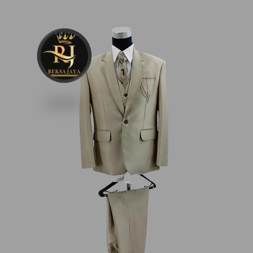 Jas Pengantin Pria Semi Wol Premium 1 SET Warna SAGE