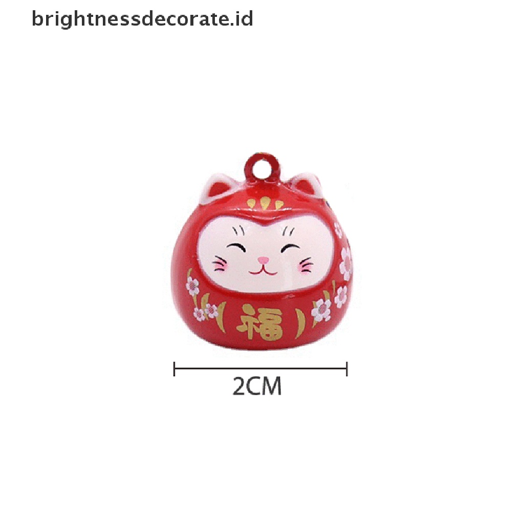 [Birth] Lucu Kartun Jepang Lucky Cat Keychain Lucky Cat Trinket Kunci Mobil Liontin [ID]