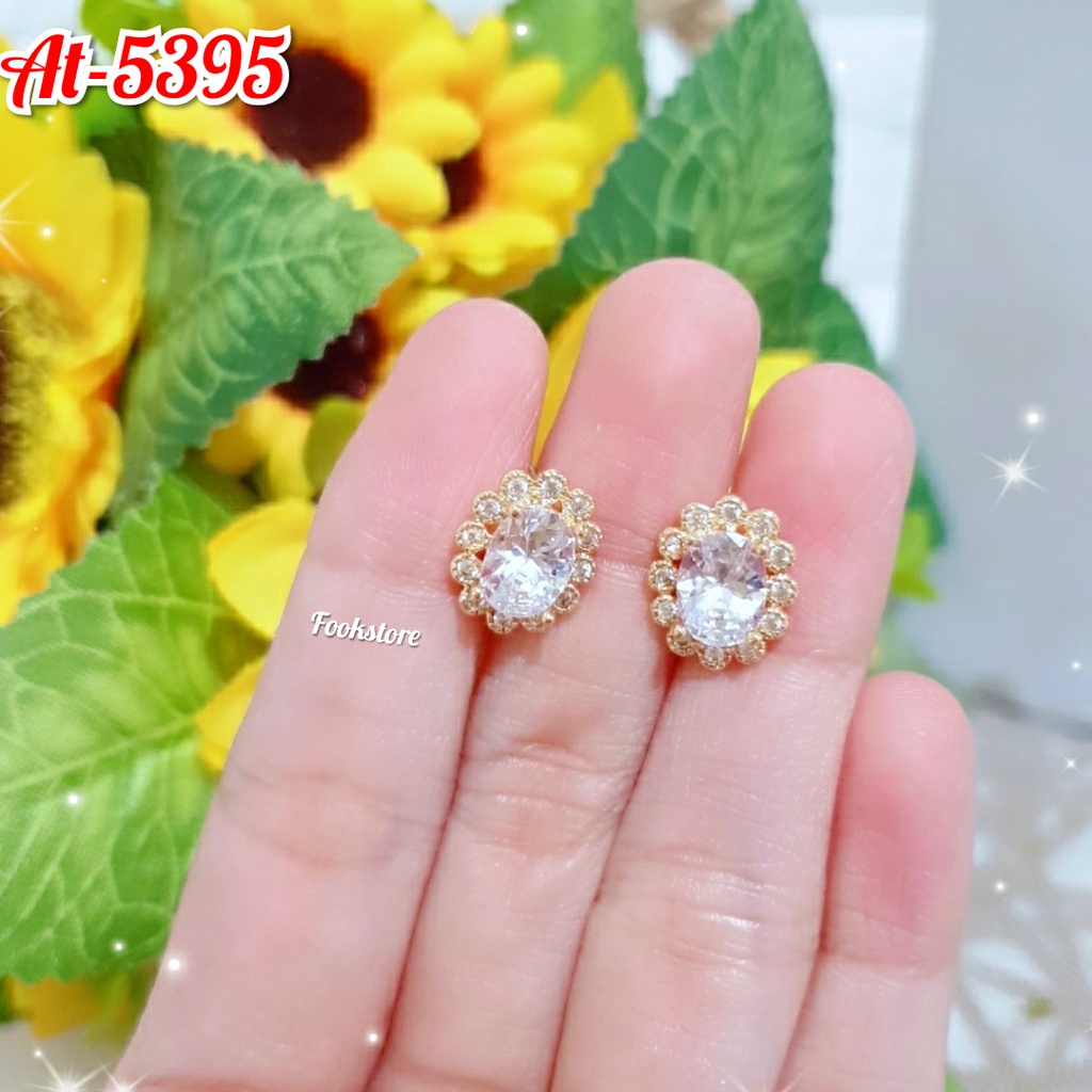 ANTING PERMATA ZICRON MODEL TUSUK FASHION KOREA/ANTI ALERGI