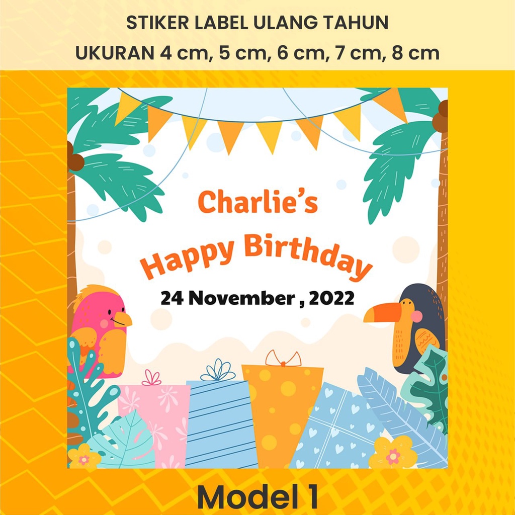 

Sticker Ulang Tahun Karakter Hewan Kekinian Murah Meriah