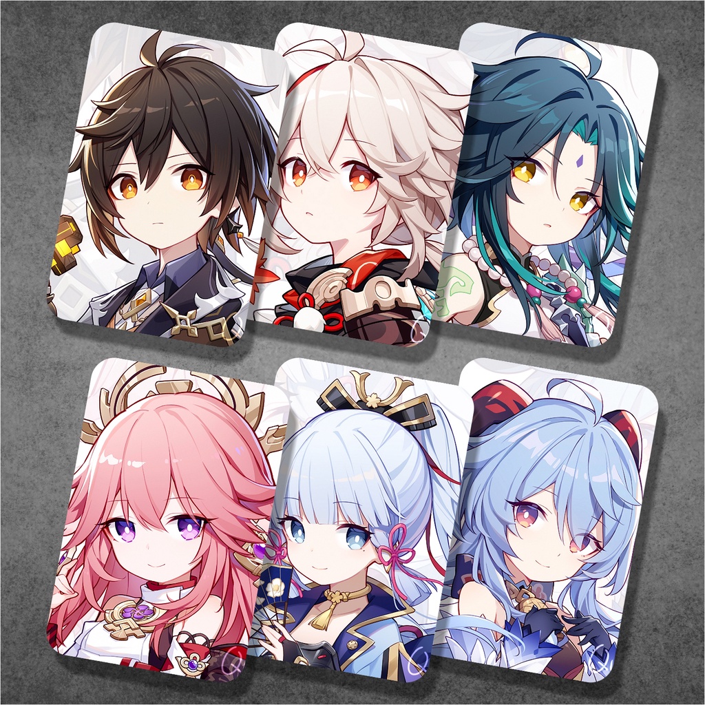 Koleksi Photocard / Kartu Anime Game Genshin Impact B - Honkai Star Rail - Ayaka Diluc Eula Ganyu HuTao Jean Kazuha Keqing Klee Kokomi Nahida Nilou Shogun Tartaglia Venti Xiao Yae Miko Yelan Yomiya Zhongli