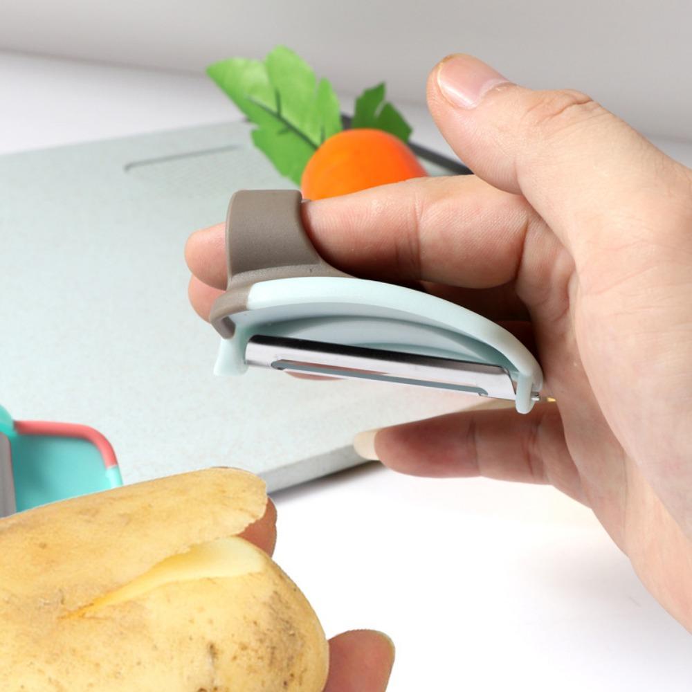 [Elegan] Finger Potato Peeler Portable Dengan Gagang Untuk Timun Wortel Pengupas Buah Nyaman