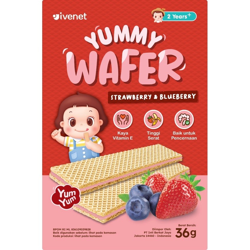 IVENET YAMM WAFER Snack Jajanan Cemilan Anak 36g