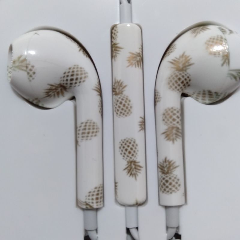 earphone earbud kabel motif nanas MR.D.I.Y. Mr DIY