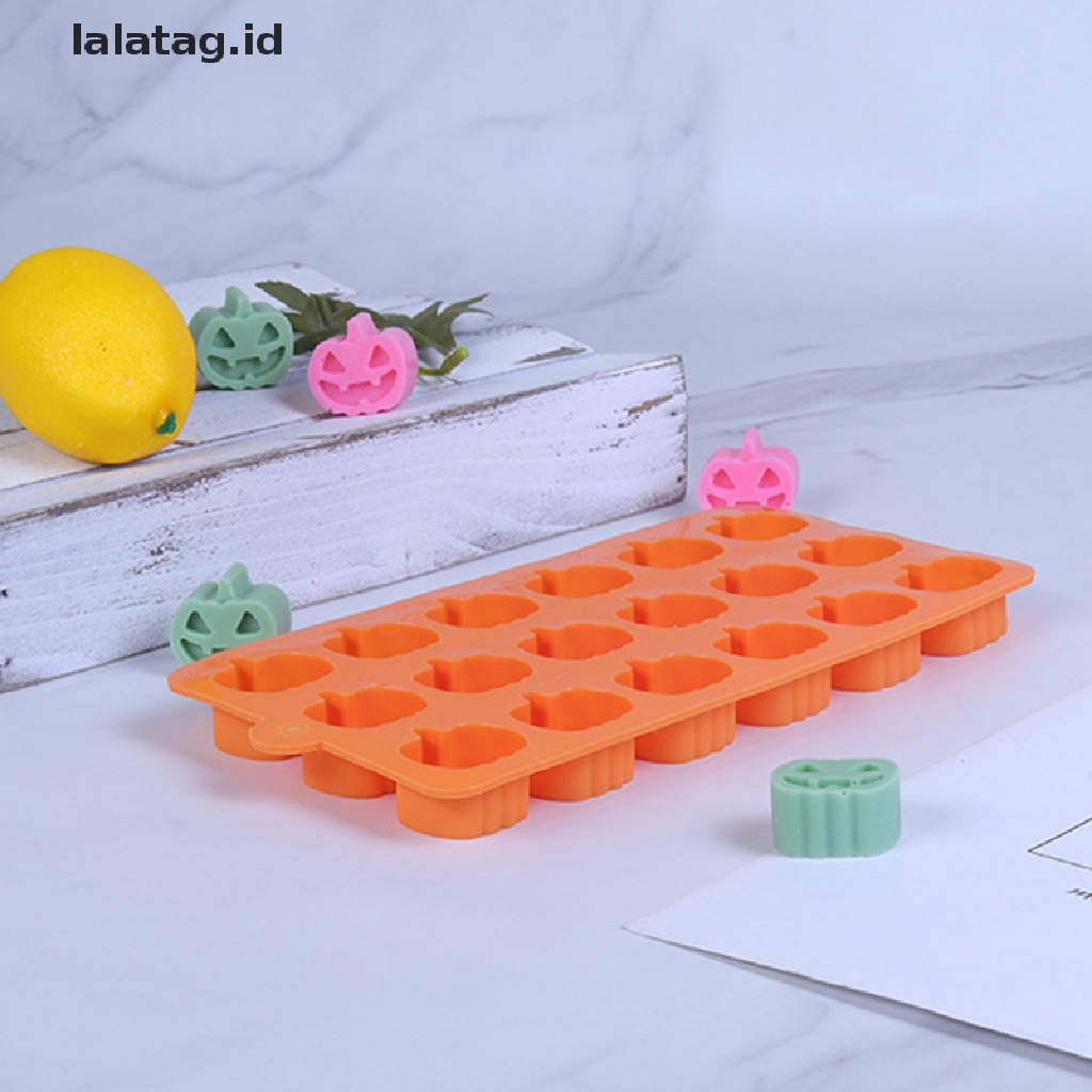 [lalatag] 18lubang Cetakan Labu Silikon Mini Halloween Untuk Syukuran Pumpkin Cokelat Gummies Permen Natal Permen Dekorasi Kue [ID]