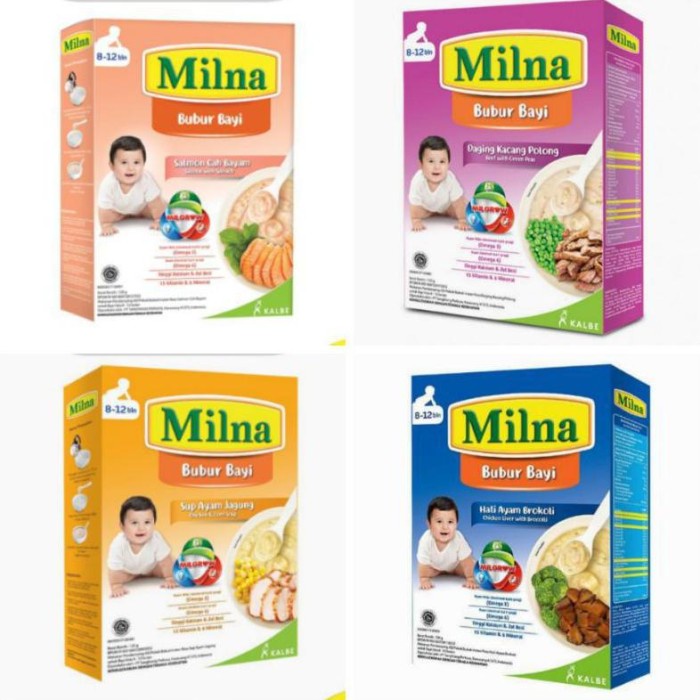 Milna Bubur Bayi 8 Bulan 120g / Bubur Bayi / Makanan Bayi