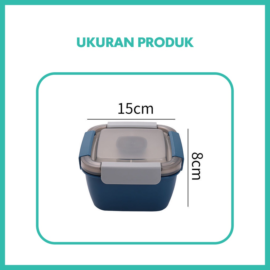 2IN1 KOTAK MAKAN SET !!! Kotak Makan Portabel Double-Layers I Lunch Box kotak Makan I BPA Free