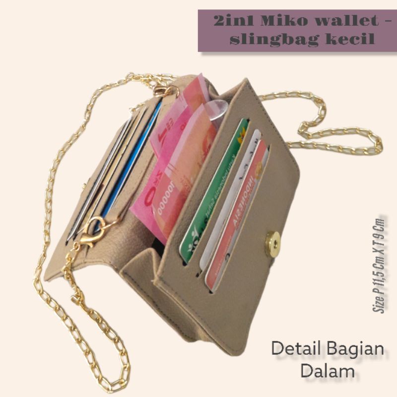 2in1 MIKO WALLET SLINGBAG KECIL