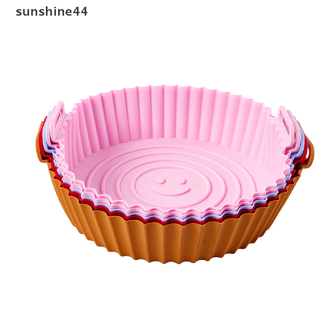 Sunshine 7.5inch Air Fryer Silicone Pot Reusable Anti Lengket Oven Baking Tray Baking.