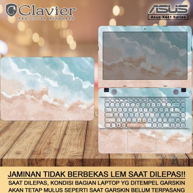 Cover Garskin Laptop Asus X441 X441B X441BA X441M X441MA Bening Karbon
