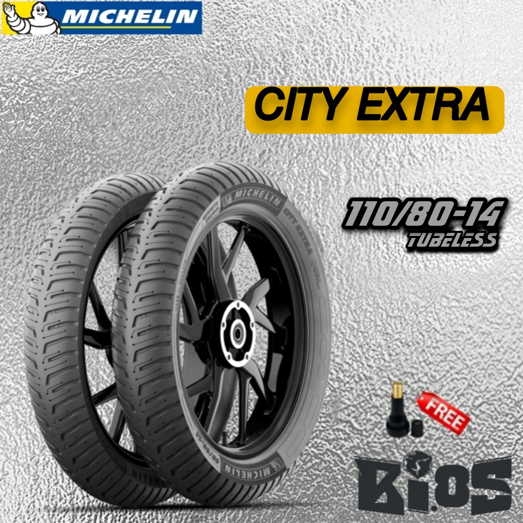 BAN MICHELIN CITY EXTRA MATIC TUBELESS RING 12 13 14 UKURAN 120/70-12 | 130/70-12 | 110/70-13 | 120/70-13 | 130/70-13 | 140/70-13 | 80/80-14 | 80/90-14 | 90/90-14 | 100/80-14 | 110/80-14 BAN MOTOR BEAT VARIO NEX MIO VESPA MATIC SCOOPY FREEGO DONAT NMAX