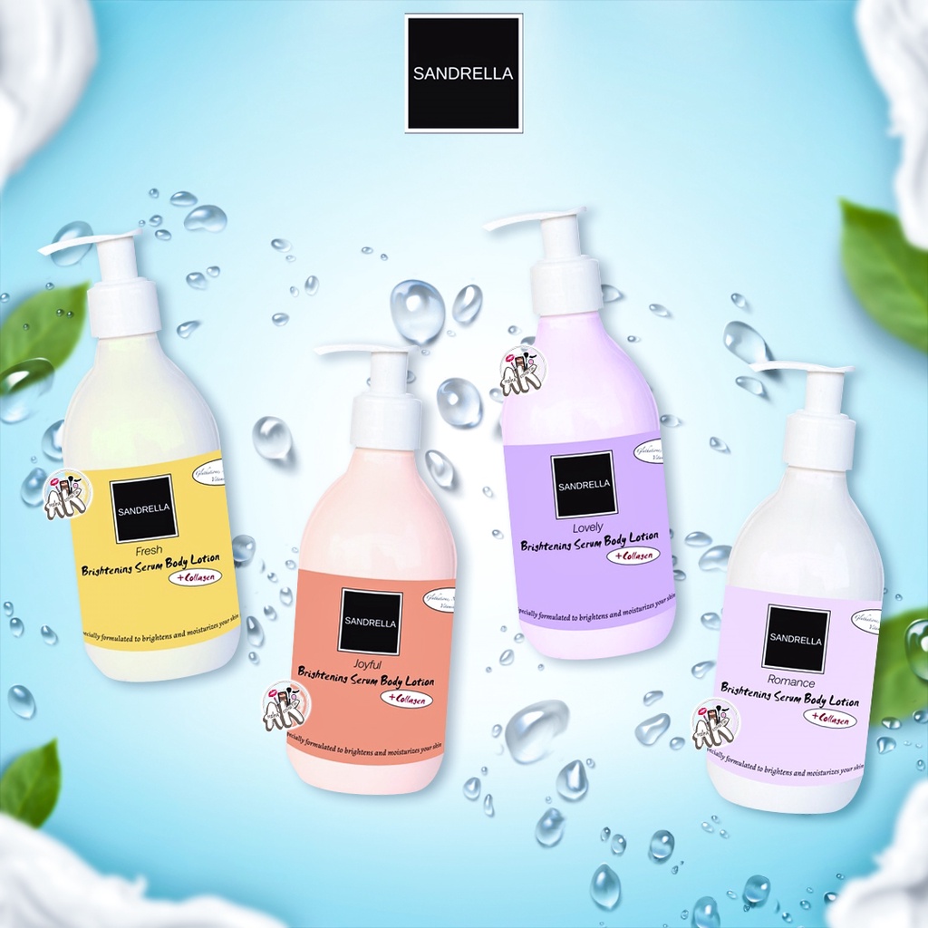 SANDRELLA HAND &amp; BODY LOTION 300ML SERIES ( FRESH / JOYFUL / LOVELY / ROMANCE )