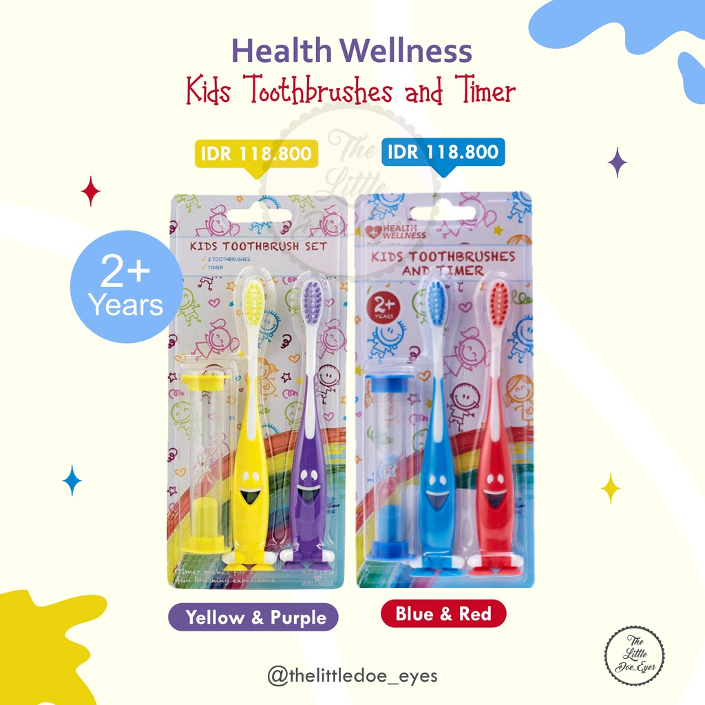 Health Wellness Kids Toothbrush and Timer